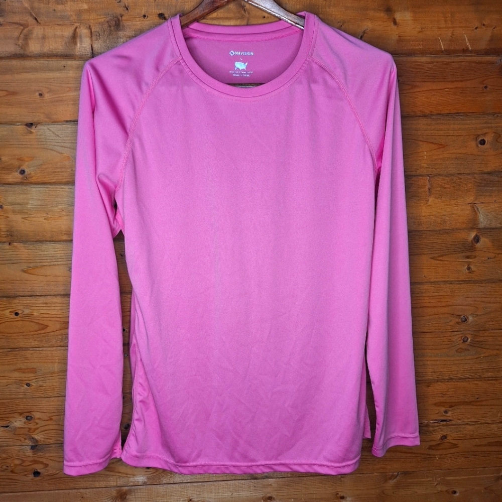 ❤️3/$30 Naviskin Pink Long Sleeve Athletic Top With UPF 50 Size L